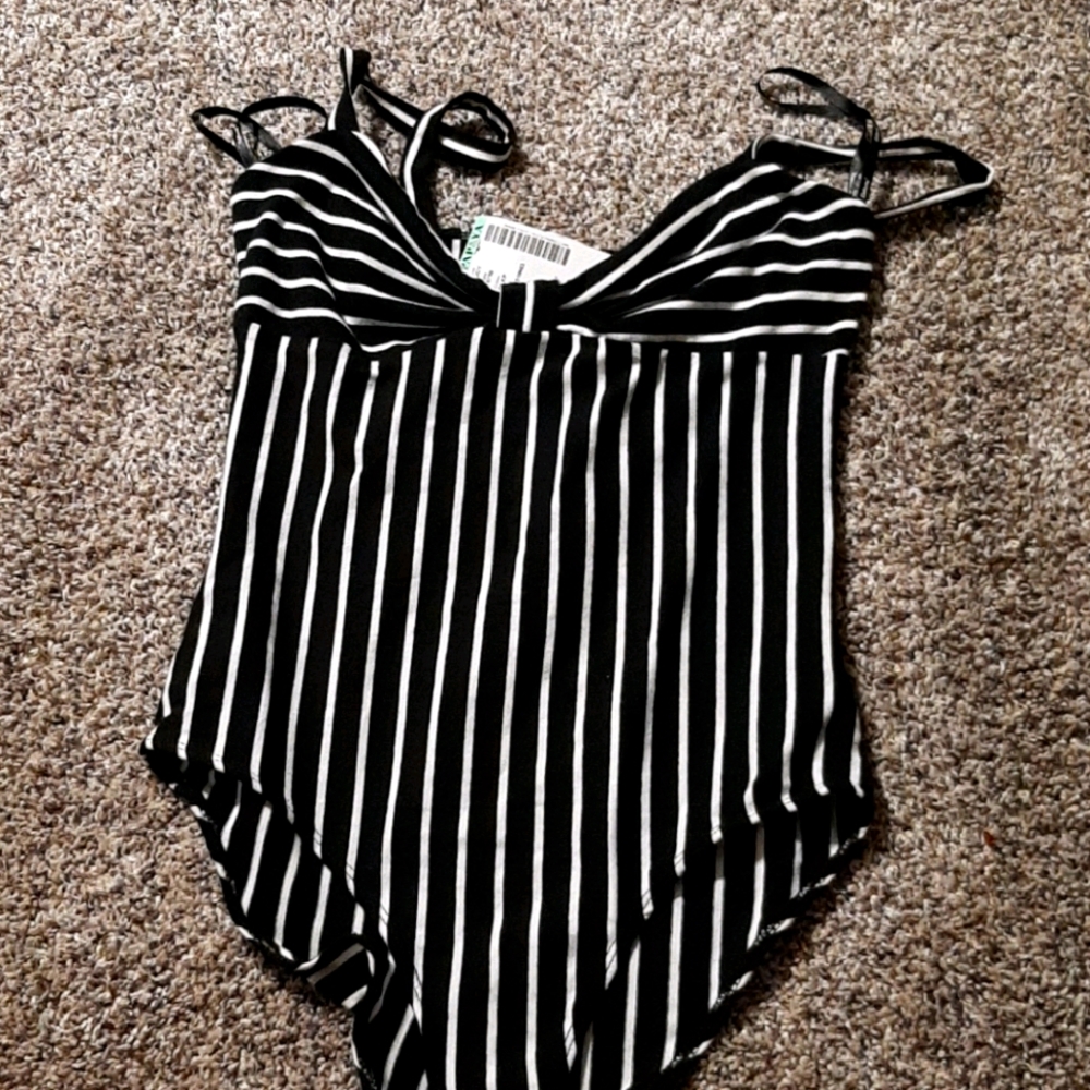 Pinstripe bodysuit